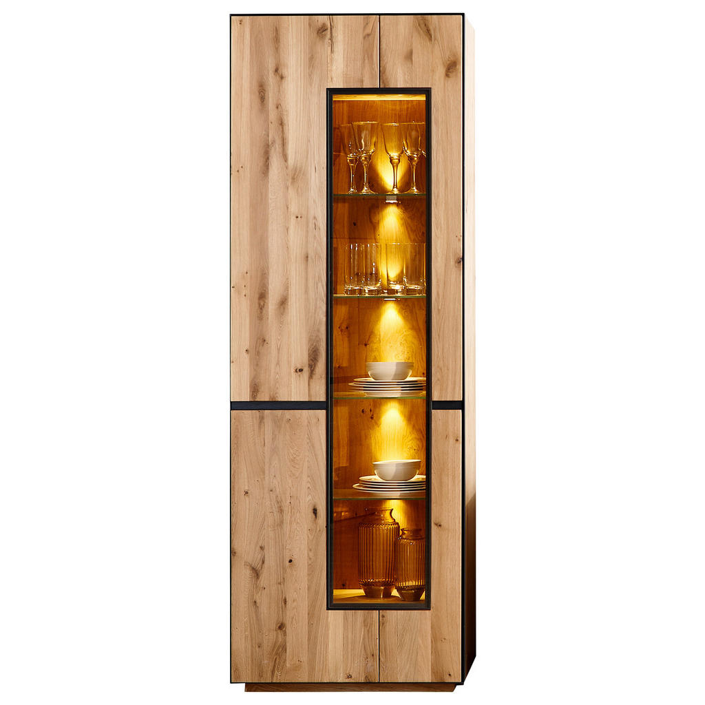 Linea Natura VITRÍNA, divoký dub, 72/203/38 cm.