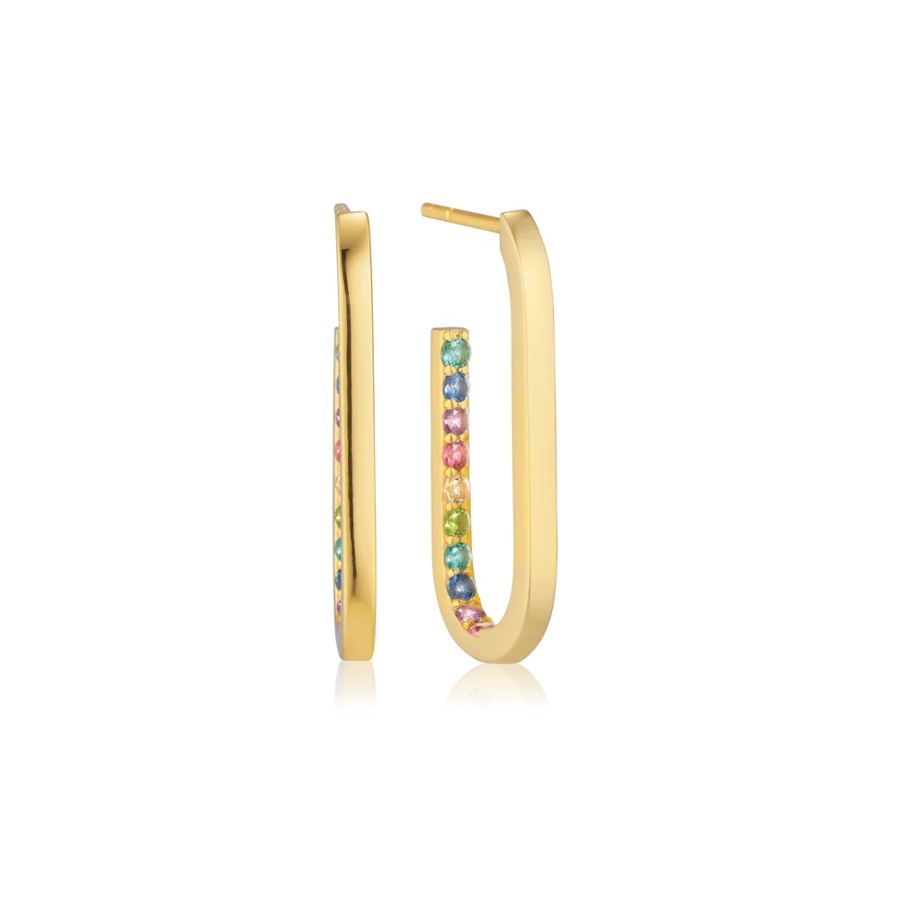 Sif Jakobs Pozlátené oválne náušnice Capizzi SJ-E42212-XCZ-YG.