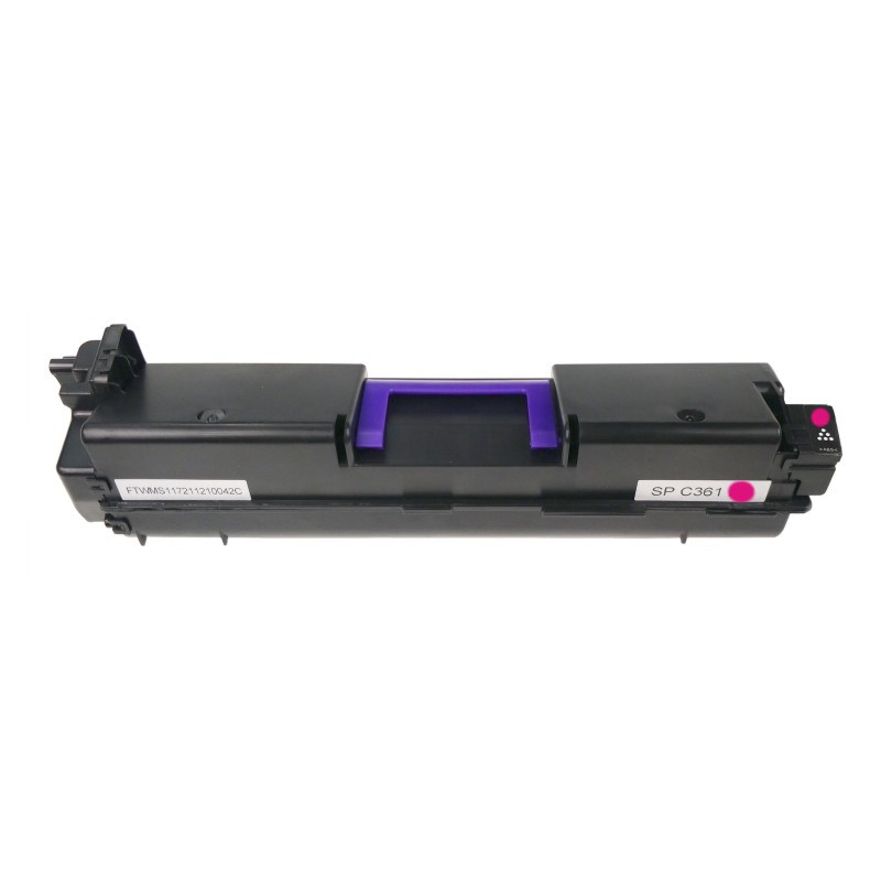 Ricoh SP C360HE/408186 purpurový (magenta) kompatibilný toner.
Nižšia cena kompatibilnej náplne pre tlačiarne Ricoh v porovnaní s originálnou náplňou, ušetrite až 80% nákladov na tlač.


Tonerová cartridge pre tlačiarne Ricoh vytlačí rovnaký počet strán ako originál pri zachovaní rovnakej kvality – ostré rysy, sýte farby.


Záruka Vašej spokojnosti.


Každý toner prechádza pri výrobe prísnou kontrolou kvality a je plne kompatibilný s vašou tlačiarňou.


Overené našimi klientmi z ČR aj z Európskej únie.


Kompatibilné tonery Ricoh spĺňajú normu STMC, čo je celosvetovo uznávaná norma testovania kvality tlače a počtu vytlačených strán tonerovej kazety.


Naši dodávatelia sú preverení rokmi skúseností a vyrábajú produkty podľa normy ISO 9001 a ISO 14001.

 Existuje mnoho výrobcov kompatibilných náplní, ale kvalita môže byť odlišná.