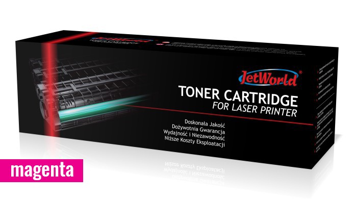 JetWorld PREMIUM kompatibilný toner pro HP 655A CF453A purpurový (magenta).
Cena kompatibilného tonera Jet World pre tlačiarne HP je nižšia ako u originálneho, ušetrite teda až 80 % nákladov na tlač.
Vďaka svojej prémiovej kvalite je táto alternatívna náplň vhodná aj pre náročných používateľov.
Kompatibilná tonerová kazeta dokáže vytlačiť rovnaký alebo dokonca vyšší počet strán než originál, pri zachovaní rovnakej kvality – ostré rysy a sýte farby.
Na všetky náplne Jet World poskytujeme doživotnú záruku.
Je ideálny pre každodennú tlač dokumentov alebo fotografií Vašich nezabudnuteľných zážitkov.
Každá alternatívna tonerová náplň prechádza pri výrobe prísnou kontrolou kvality.
Výrobca Jet World je preverený viac než 20 rokmi skúseností a vyrába produkty podľa normy ISO 9001, ISO 14001 a ISO 18001.

 Existuje mnoho výrobcov kompatibilných náplní, ale môžu sa líšiť svojou kvalitou.My Vám garantujeme 100% spokojnosť vďaka overenej kvalite nášho dodávateľa.Firma Jet World získala počas svojho pôsobenia na trhu mnoho skúseností a vďaka tomu ich výrobky dosahujú rovnakú úroveň kvality, ako originálne.Kód výrobcu: JW-H655AMN