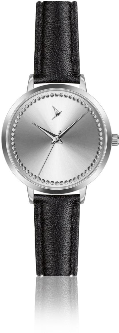 Emily Westwood Poppy Black Leather Watch EEO-B029S.