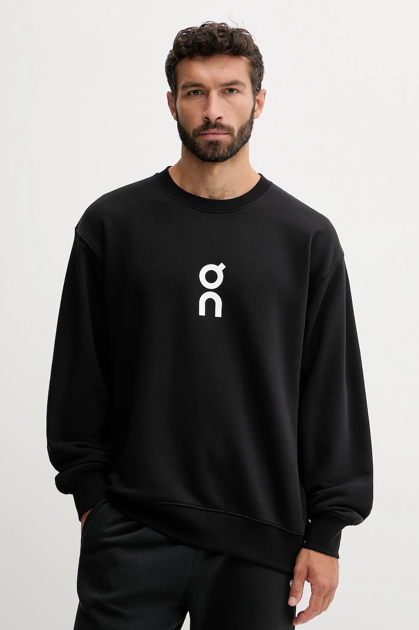 Mikina On Club čierna farba, s potlačou, 1ME10340553.