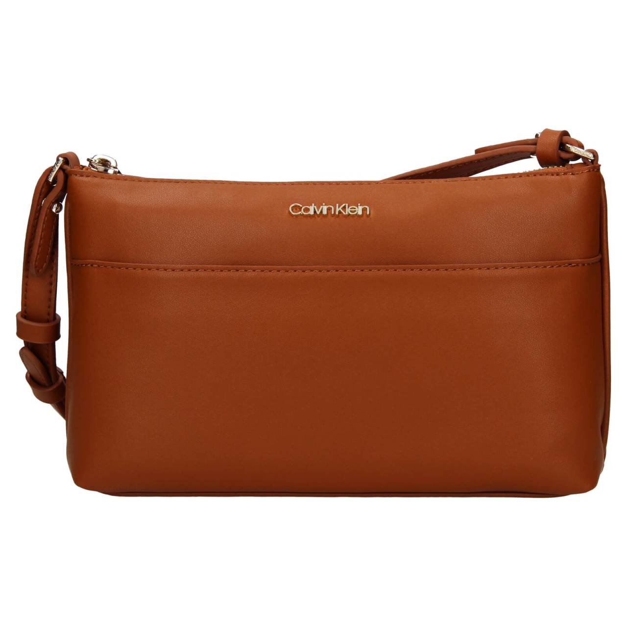 Dámska crossbody kabelka Calvin Klein Monts - koňak.