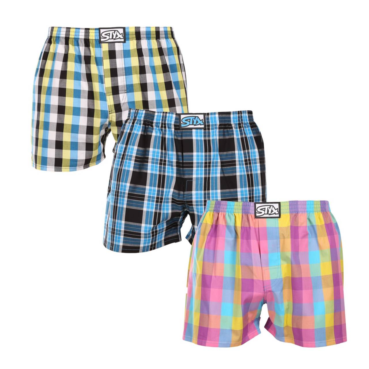 3PACK Caleçons homme Styx caoutchouc classique multicolore (3A102228) L.
Short en coton coloré pour un confort quotidien
Le short Styx pour homme est fabriqué en 100 % coton.
La marque tchèque Styx offre plaisir et qualité supérieure
Les sous-vêtements Styx sont particulièrement appréciés par ceux pour qui l'individualité est importante.