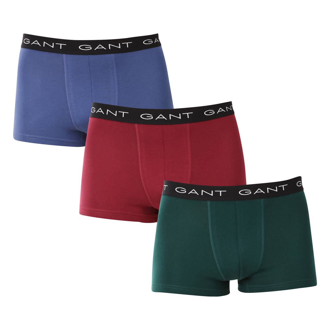 3PACK pánske boxerky Gant viacfarebné (900013003-442) M, trenky.
Stavte na pohodlie a nadčasový vzhľad s pánskymi boxerkami GANT v nadčasovej farebnej kombinácii.
Prvotriedny materiál pre každodenné pohodlie
Boxerky sú vyrobené z kvalitnej zmesi bavlny a elastanu.
Moderný dizajn do práce aj na večerné rande
Jednoduchý dizajn dopĺňa vytkávaná guma v páse s logom GANT, ktorý je mäkký a netlačí.
Prečo by ste určite mali vyskúšať boxerky GANT

Kvalitný materiál a pohodlný strih:Mäkká bavlna s elastanom zaručuje pohodlie a skvelý strih.
Štýlový minimalistický dizajn: Klasické farebné prevedenie a vyšívané elastické logo pôsobia elegantne a moderne.
Univerzálnosť: Ideálne na každodenné nosenie, do práce, na šport aj na voľný čas.

Spodná bielizeň GANT pre štýlových mužov
Od roku 1949 je značka GANT synonymom precízneho remeselného spracovania a kvalitných materiálov.
Ako sa starať o pánske boxerky GANT
Aby vám spodná bielizeň dlho vydržala v skvelom stave, odporúčame dodržiavať tieto tipy.

Perte: Per ich pri maximálnej teplote 40 °C.
Sušenie: Boxerky môžeš sušiť v sušičke - odporúčame nastaviť šetrný program na nižšiu teplotu.
Žehlenie: Ak je to potrebné, môžeš ich žehliť na nízku teplotu, ideálne naruby.

Tip: Nájsť ten správny kus spodnej bielizne, ktorý vám dokonale padne, môže byť náročné.
