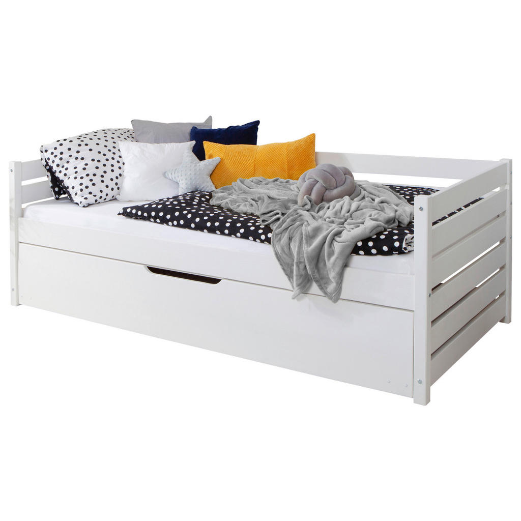 MID.YOU POSTEĽ S ÚLOŽNÝM PRIESTOROM, 120/200 cm biela.