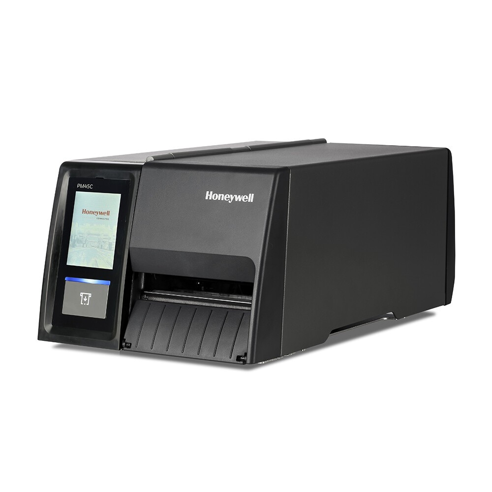 Honeywell PM45C PM45CA1010000200 tlačiareň štítkov, short door, 8 dots/mm (203 dpi), disp., USB, USB Host, RS232, Ethernet.
 
Maximálna šírka: 108 mm (4.25 in)
Max.
 
-USB, USB Host
-RS 232 sériové pripojenie
-LANRÝCHLOSŤ TLAČE50-350 mm/s (2-14ips)ROZLÍŠENIE TLAČE203 dpi: 8 bodov/mmŠPECIFIKÁCIA MÉDIÍTyp: Etikety a štítky a linajkované médiá
Max./min.
 3 mil až 10,4 mil
Konfigurácia: Valcovanie alebo skladanie do vejára
Snímanie média: Snímanie média: Medzera, zárez, čierna značka, kontinuálne, nízky obsah média, koniec média
Ďalšie snímanie: Snímanie prevzatia štítku, Snímanie nízkej/koncovej úrovne pásky, Snímanie zdvihu hlavy.
Maximálny priemer role štítkov: 152 mm
ID jadra role štítkov: 38-76 mm (1,5-3 palce)
 
ŠPECIFIKÁCIA PÁSKYTyp: Vosková, stredná a živicová
Max.
ID jadra pásky: 25 mm (1 palec)
 
ČIAROVÉ KÓDY/FONTY/GRAFIKASymboly čiarových kódov: Podporované sú všetky hlavné 1D a 2D symbologie
Podporované štandardy: UPC/EAN Shipping Container, UCC/EAN 128, Serial Shipping Container, MH10.8 Shipping Label, AIAG (štítok na prepravné diely), OGMARS, POSTNET, HIBCC, ISBT 128, GM1724, UPS Shipping Label, Global Transport Label.
 
PAMÄŤŠtandardne: 512 MB pamäte Flash, 256 MB pamäte SDRAM, pamäťové zariadenie USB s kapacitou viac GB (FAT16/FAT22)
 
NAPÁJANIEStriedavé napätie: 100 až 240 V AC, 50 až 60 Hz
Spotreba energie: Pohotovostný režim: 9,6 W; špičkový výkon 270 W (24 V), špičkový výkon 145 W (33 V) 
 