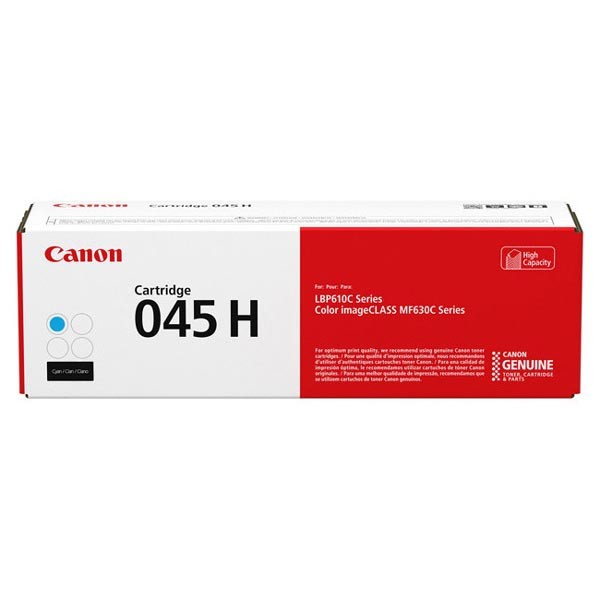 Canon 045HC 1245C002 azúrový (cyan) originálny toner.
Originálny toner = záruka priamo od výrobcu tlačiarne
100 % použitie v tlačiarni - bezproblémové fungovanie s vašou tlačiarňou
Použitím originálnej náplne predlžujete životnosť tlačiarne
Osvedčená špičková kvalita - vysoko kvalitná a spoľahlivá tlač originálnou tlačovou kazetou od prvej do poslednej stránky
Trvalé a profesionálne výsledky tlače - dlhodobá udržateľnosť tlače
Kratšia prodleva pri tlači stránok
Garancia Vašej spokojnosti s použitím našej originálnej náplne
Zabezpečujeme bezplatnú recykláciu originálnych náplní
Zlyhanie náplne v menej ako 1% prípadov
Jednoduchá a rýchla výmena náplne

Kód výrobcu: 1245C002