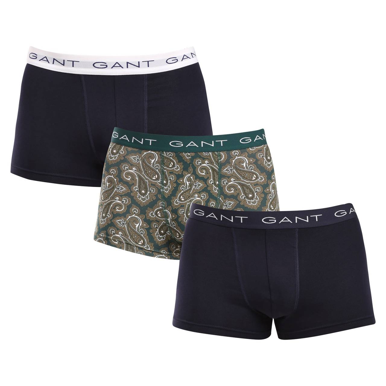3PACK herenboxershort Gant veelkleurig (902433033-310) M.
Zet in op comfort en een tijdloze look met de GANT heren boxershorts in een tijdloze kleurencombinatie.
Eersteklas materiaal voor dagelijks comfort
De boxershorts zijn gemaakt van een hoogwaardige mix van katoen en elastaan.
Modern ontwerp voor werk en uitgaan
Het eenvoudige ontwerp wordt aangevuld door een tailleband met het GANT-logo, die zacht is en niet drukt.
Waarom je zeker GANT boxershorts moet proberen

Kwaliteitsmateriaal en comfortabele pasvorm: Zacht katoen met elastaan zorgt voor comfort en een geweldige pasvorm.
Stijlvol minimalistisch ontwerp: Het klassieke kleurenschema en het rubberen logo zien er elegant en modern uit.
Veelzijdig gebruik: Ideaal voor dagelijks gebruik, werk, sport en vrije tijd.

GANT ondergoed voor stijlvolle mannen
Sinds 1949 staat het merk GANT synoniem voor precisiewerk en kwaliteitsmaterialen.
Hoe te onderhouden GANT heren boxershorts
Om ervoor te zorgen dat je wasgoed lang in goede conditie blijft, raden we je de volgende tips aan.

Wasgoed: De pen heeft een maximale temperatuur van 40 °C.
Drogen: Je kunt je boxers in de wasdroger drogen - we raden aan om het fijnwasprogramma op een lagere temperatuur in te stellen.
Strijken: Indien nodig kun je ze op een lage temperatuur strijken, het beste binnenstebuiten.

Tip: Het juiste ondergoed vinden dat perfect bij je past, kan een uitdaging zijn.