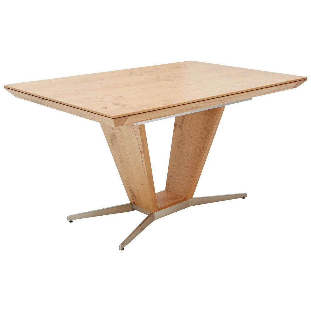 Ambiente JEDÁLENSKÝ STÔL, divoký dub, niklová, farba duba, prírodná farba, 140/90/76 cm.