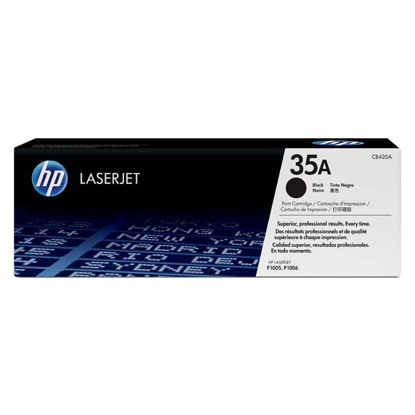 HP 35A CB435A čierný (black) originálny toner.
 
Prečo kúpiť našu originálnu náplň?
 
 

Originálny toner = záruka priamo od výrobcu tlačiarne
100% použitie v tlačiarni - bezproblémové fungovanie s vašou tlačiarňou
Použitím originálnej náplne predlžujete životnosť tlačiarne
Osvedčená špičková kvalita - vysokokvalitná a spoľahlivá tlač originálnou tlačovou kazetou od prvej do poslednej stránky
Trvalé a profesionálne výsledky tlače - dlhodobá udržateľnosť tlače
Kratšie zdržanie pri tlači stránok
Garancia Vašej spokojnosti pri použití našej originálnej náplne
Zabezpečujeme bezplatnú recykláciu originálnych náplní
Zlyhanie náplne v menej ako 1% prípadov
Jednoduchá a rýchla výmena náplne

Kód výrobca: CB435A