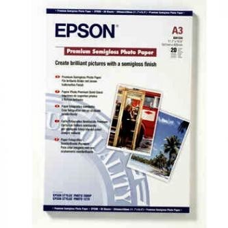 Epson Premium Semigloss Photo Paper, foto papír, pololesklý, bílý, Stylus Photo 1290, 2100, A3,.