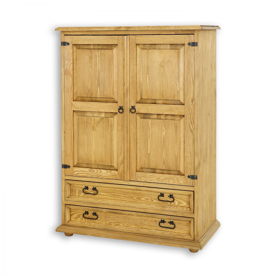 Veľká sedliacka komoda com 108 a slim masiv - k17 biely vosk.