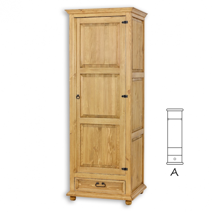 Úzka skriňa so šatníková tyčou szy 02a - k03 biela patina.

 

Aj tento vidiecky nábytok je ručne vyrábaný a pri jeho výrobe je kladený veľký dôraz na detaily spracovania.

 

Z dôvodu výroby sedliackeho nábytku na zákazku, sme nútení požadovať od zákazníka zálohu v minimálnej výške 500 - 1000 Kč podľa hodnoty nábytku.