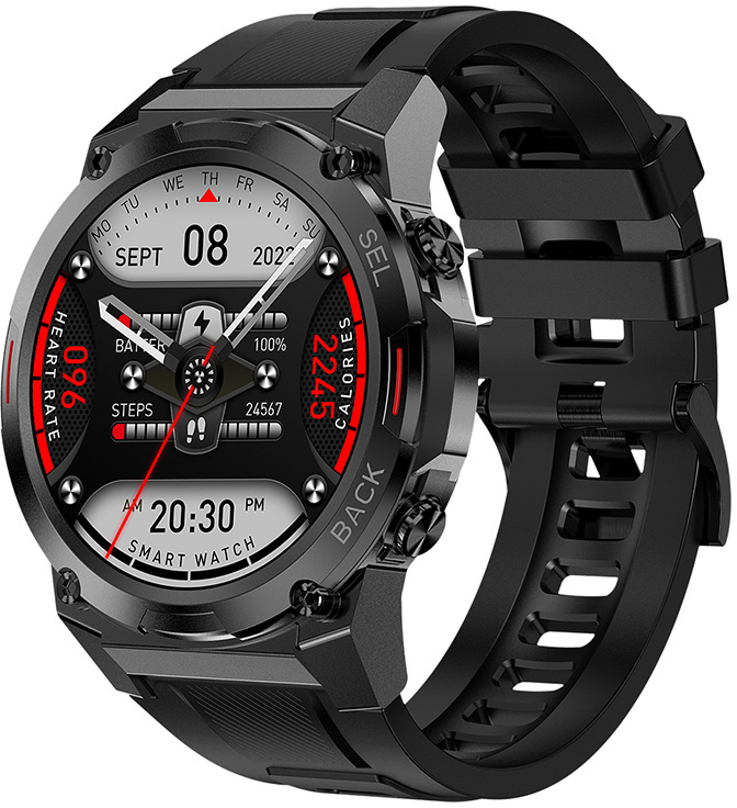 Wotchi AMOLED Smartwatch DM51 – Black - Black.