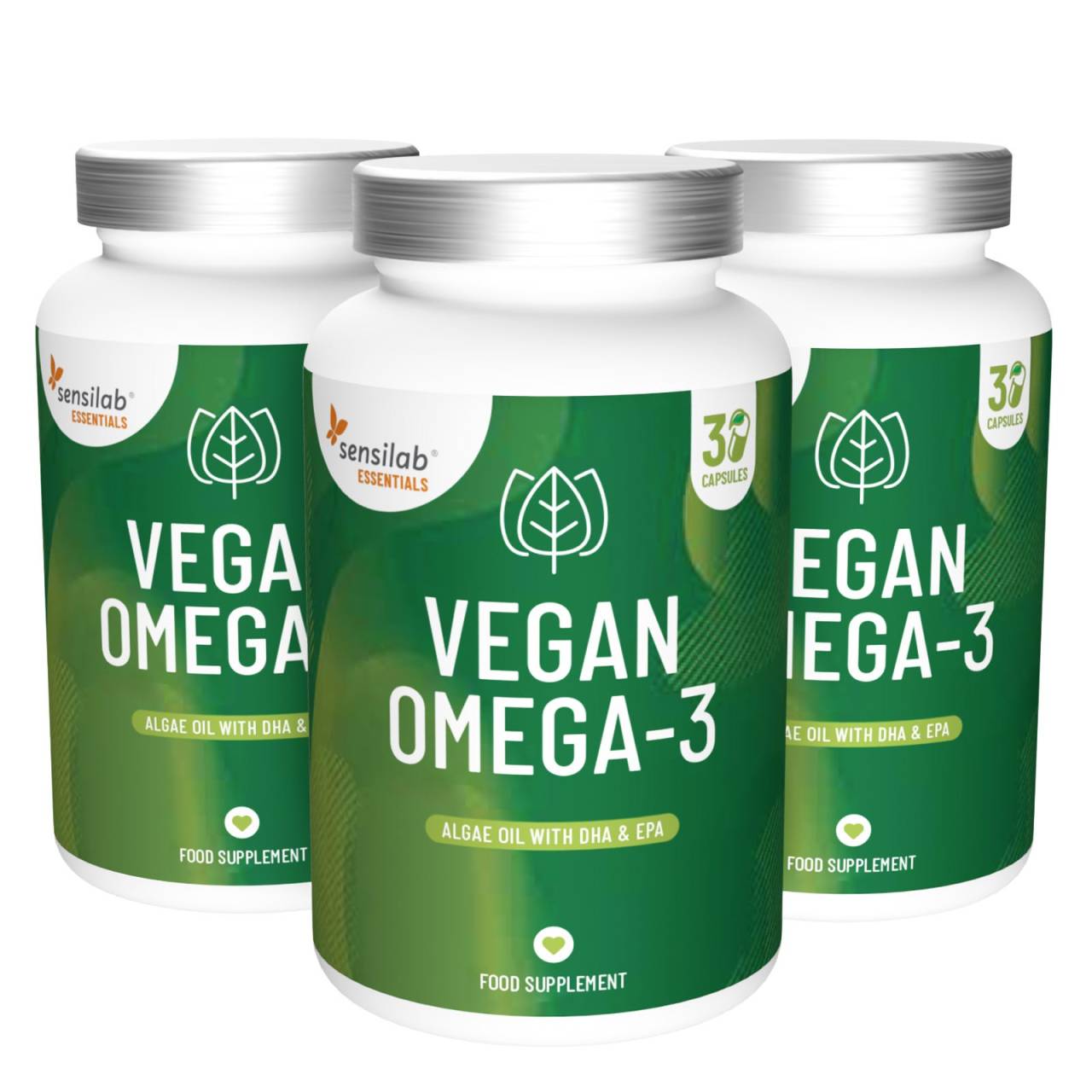 Essentials Vegánske Omega-3 vysoká dávka – Vegan, 90 kapsúl.
