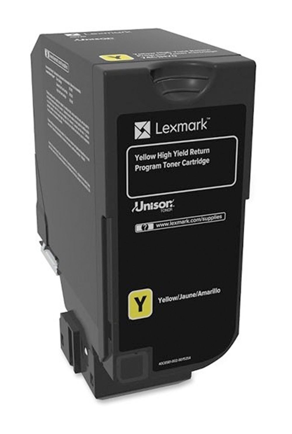 Lexmark 74C0H40 žltý (yellow) originálny toner.
Originálny toner = záruka priamo od výrobcu tlačiarne
100 % použitie v tlačiarni - bezproblémové fungovanie s vašou tlačiarňou
Použitím originálnej náplne predlžujete životnosť tlačiarne
Overená špičková kvalita - vysoko kvalitná a spoľahlivá tlač originálnou tlačovou kazetou od prvej do poslednej stránky
Trvalé a profesionálne výsledky tlače - dlhodobá udržateľnosť tlače
Kratšia prodleva pri tlači stránok
Garancia Vašej spokojnosti s použitím našej originálnej náplne
Zabezpečujeme bezplatnú recykláciu originálnych náplní
Zlyhanie náplne v menej ako 1% prípadov
Jednoduchá a rýchla výmena náplne

Kód výrobcu: 74C0H40