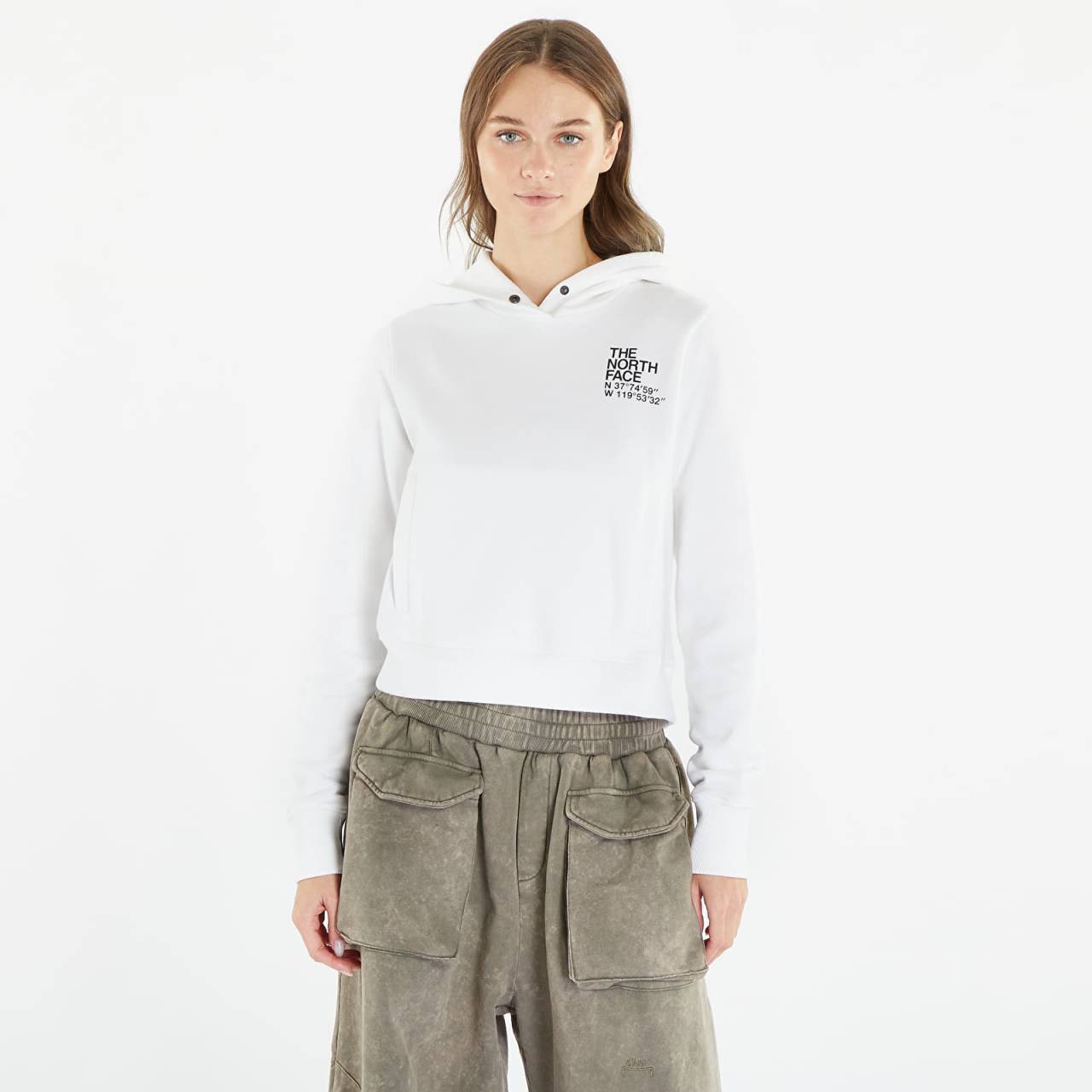 Mikina The North Face Coordinates Crop Hoodie TNF White L.