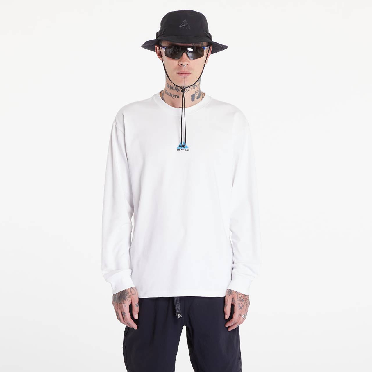 Tričko Nike ACG Lungs Men's Long-Sleeve T-Shirt Summit White/ Aquarius Blue L.