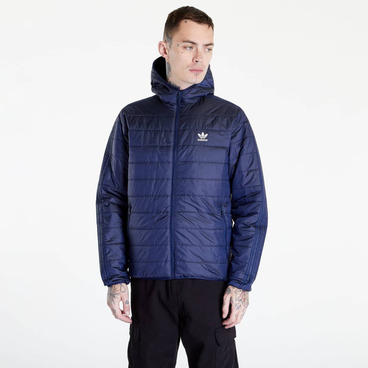 Bunda adidas Originals Pad Hooded Puff Night Indigo S.