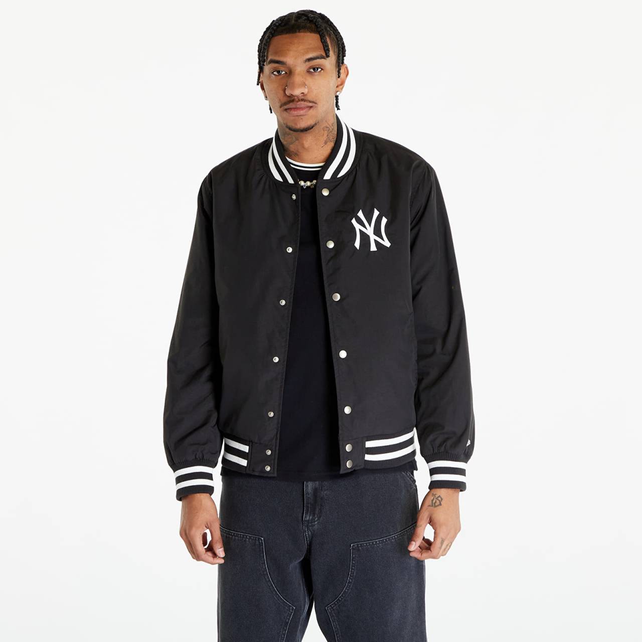 Bunda New Era MLB Bp Bomber New York Yankees Black/ White M.