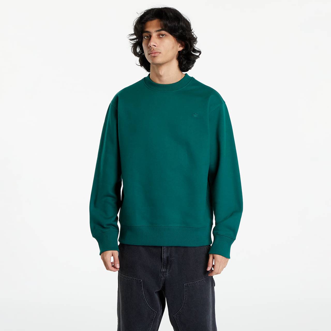 Mikina adidas Originals Adicolor Contempo Crewneck Collegiate Green L.