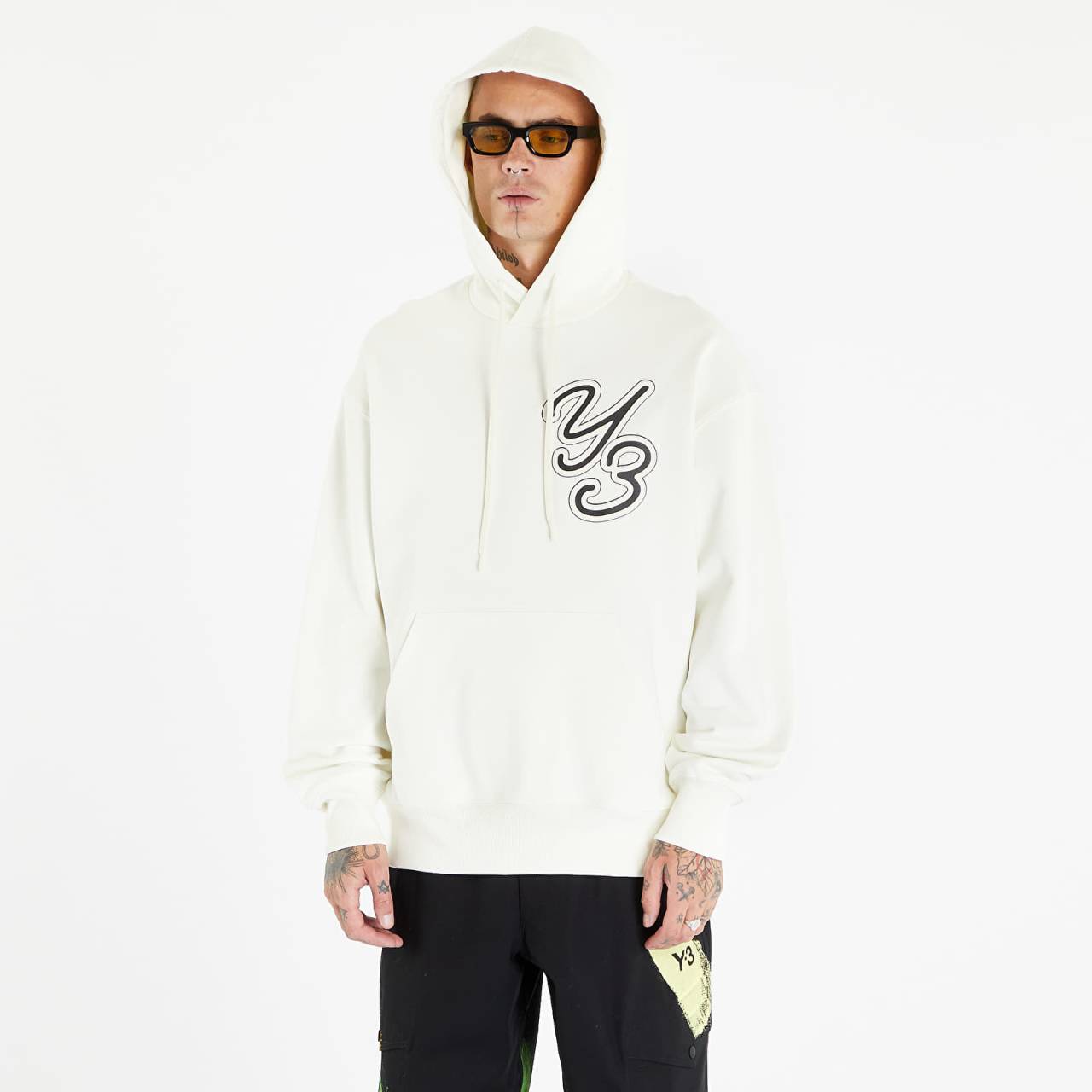 Mikina Y-3 Grephic Logo Hoodie UNISEX Off White XL.