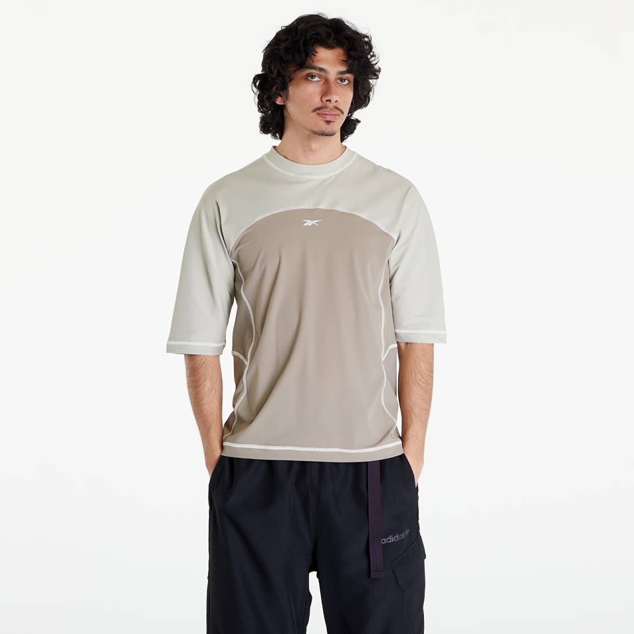 Tričko Reebok Ribbed Training T-Shirt UNISEX Tan M.