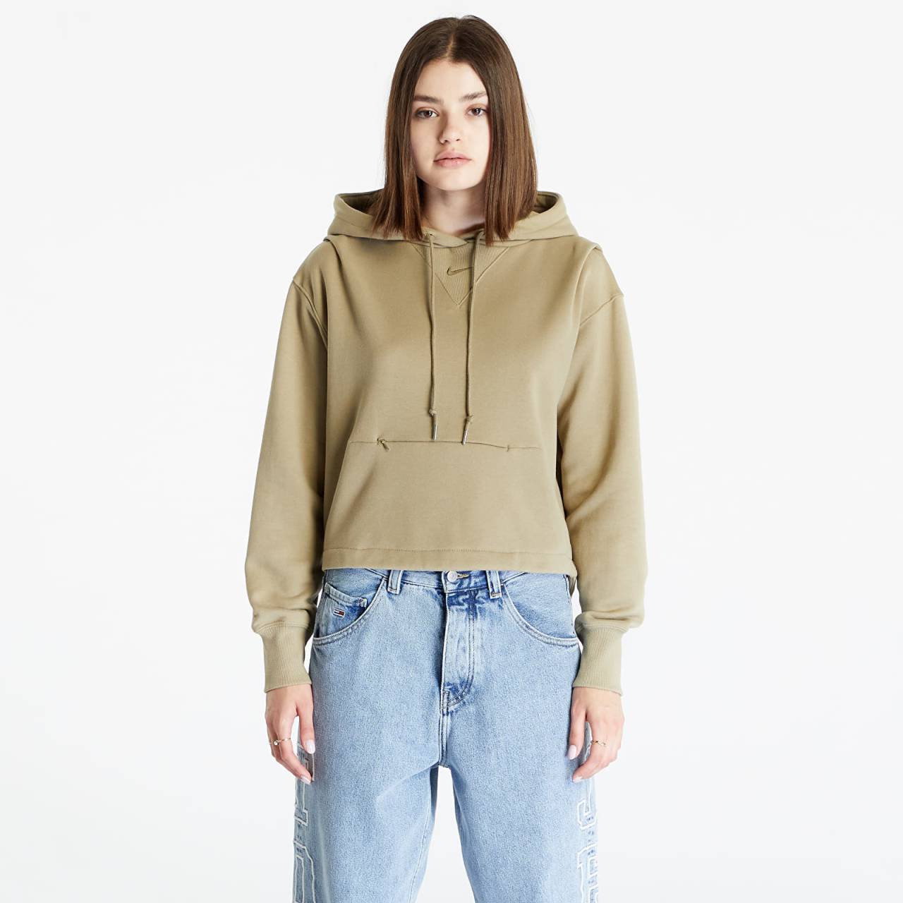 Mikina Nike Sportswear Modern Fleece Women's Oversized French Terry Hoodie Neutral Olive/ Medium Olive S.