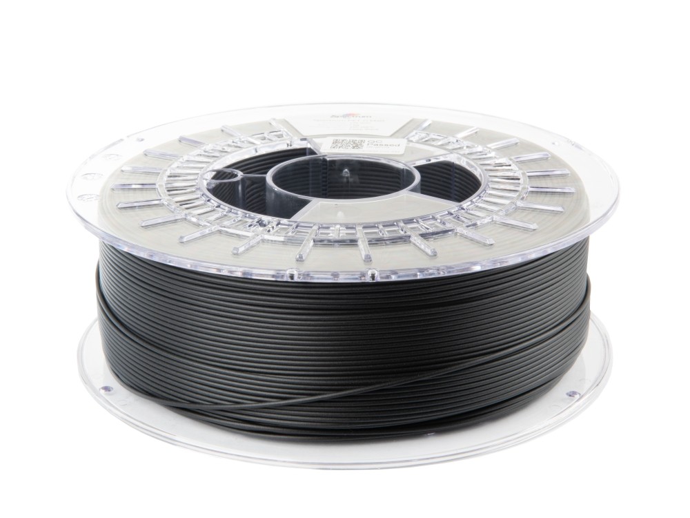 Spectrum 80742 3D filament, PET-G/PTFE, 1,75mm, 1000g, traffic black.
Vlastnosti materiálu

10% obsah PTFE
znížený koeficient trenia v porovnaní s bežným PET-G
teplotná odolnosť až do 70 °C
jednoduchá tlač
dobrá chemická odolnosť
dokonalá súdržnosť vrstiev



Aplikácie

funkčné prototypy
výroba dielov s nízkym trením
výroba prevodoviek a prevodových dielov s nízkym zaťažením.
diely na konečné použitie