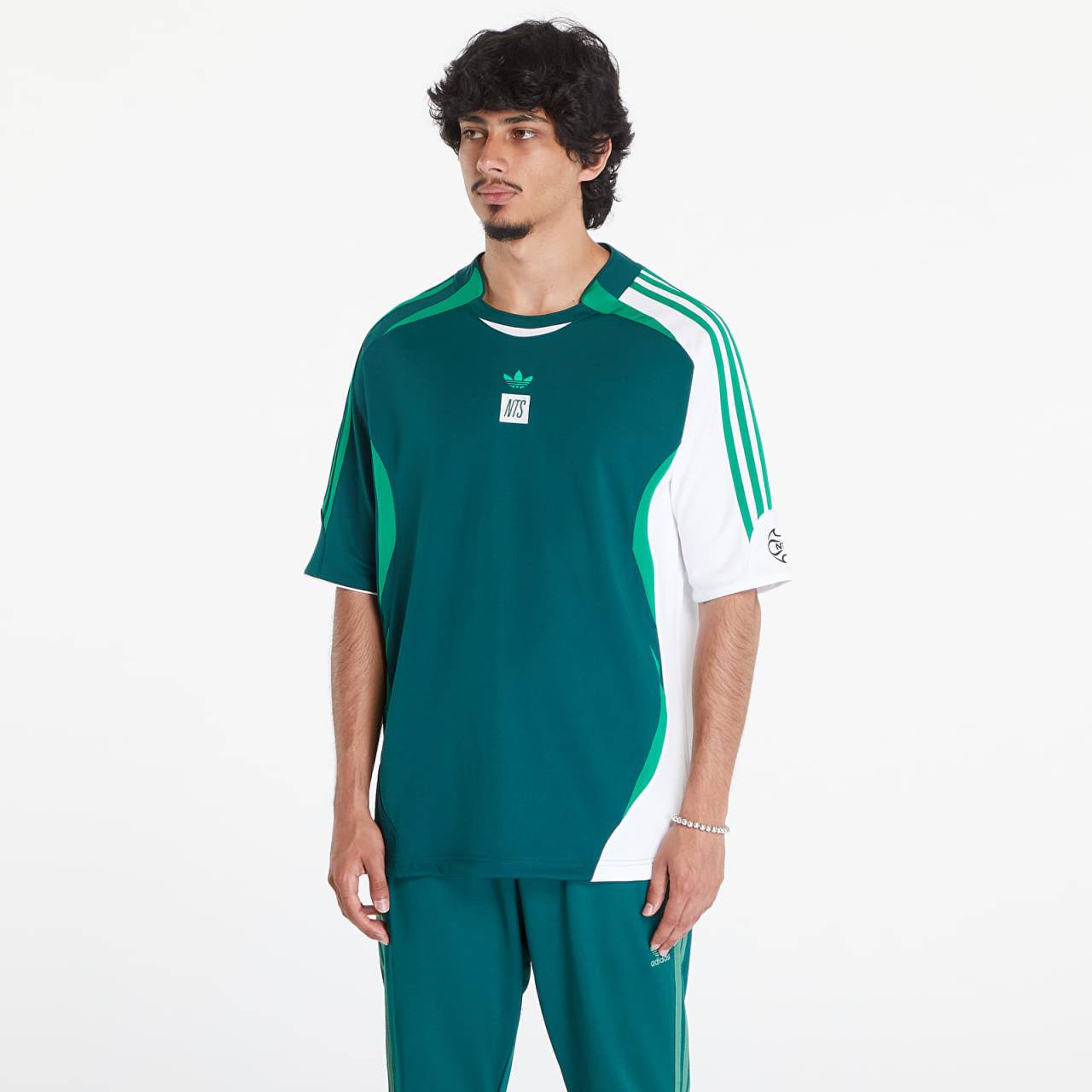 Tričko adidas x NTS Radio Jersey 2 Collegiate Green/ White S.