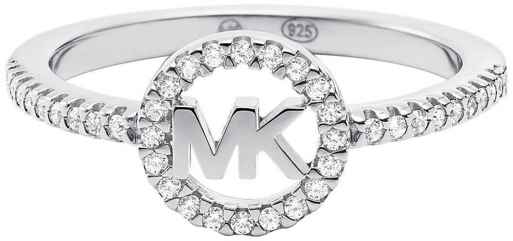 Michael Kors Luxusný strieborný prsteň so zirkónmi MKC1250AN040 57 mm.