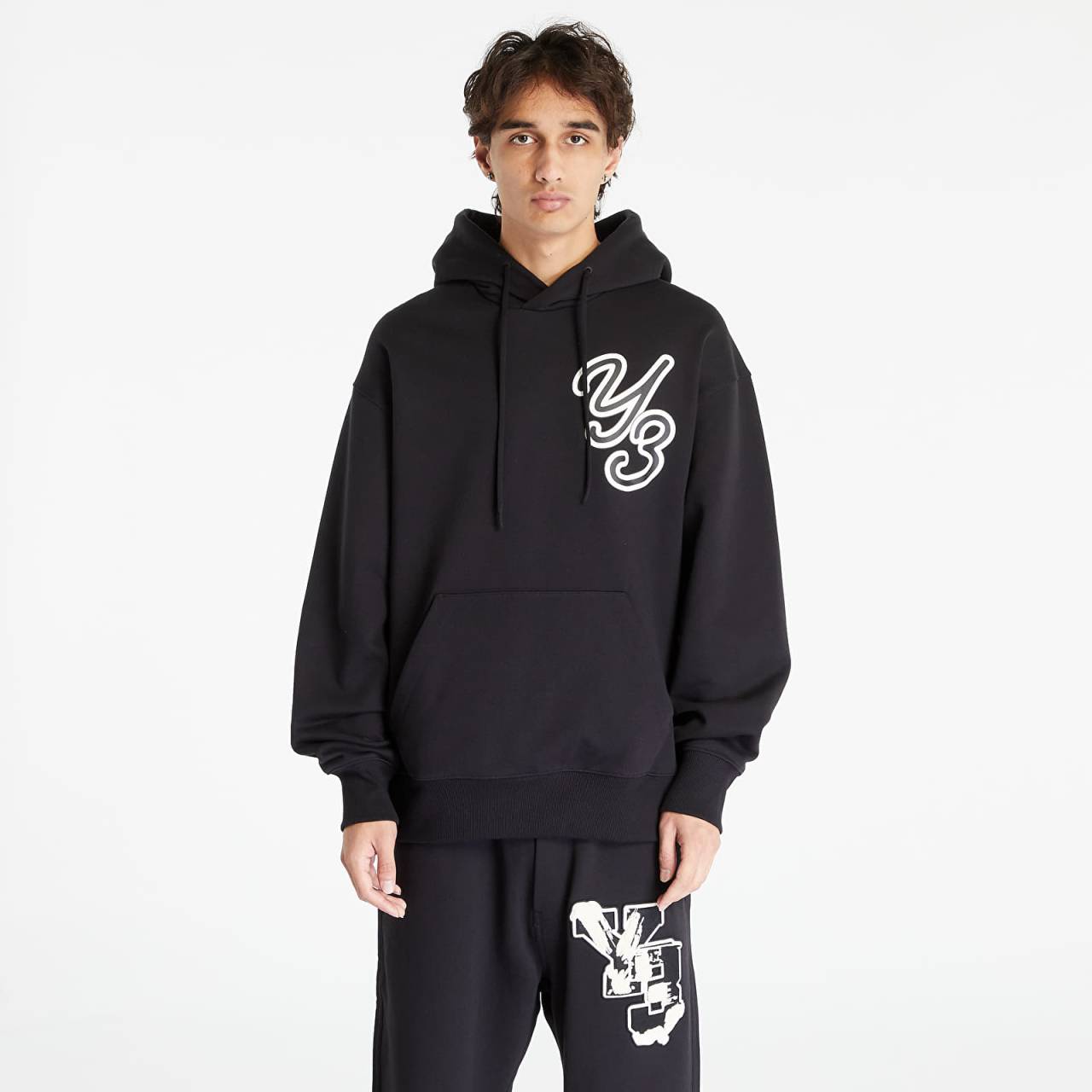 Mikina Y-3 Graphic Logo Hoodie UNISEX Black XS.