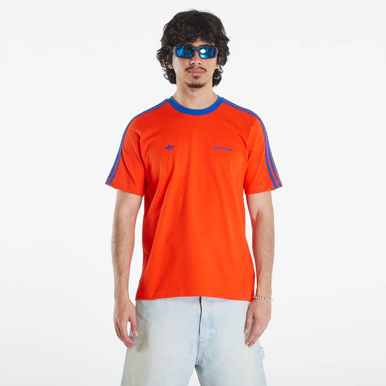 Tričko adidas x Wales Bonner Short-Sleeve Tee Bold Orange/ Royal Blue L.