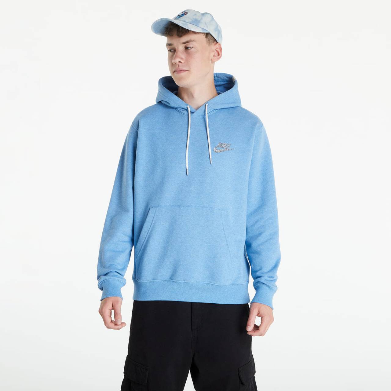 Mikina Nike NSW Revival Fleece Pullover Hoodie C Dutch Blue/ White XS.