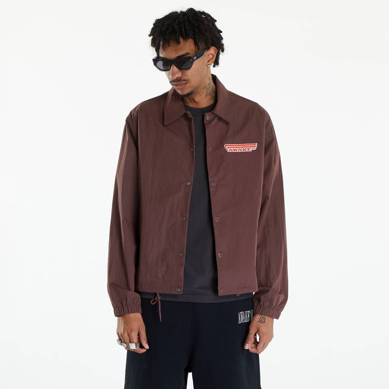 Bunda Awake NY 4 Wheeler Coaches Jacket Brown M.