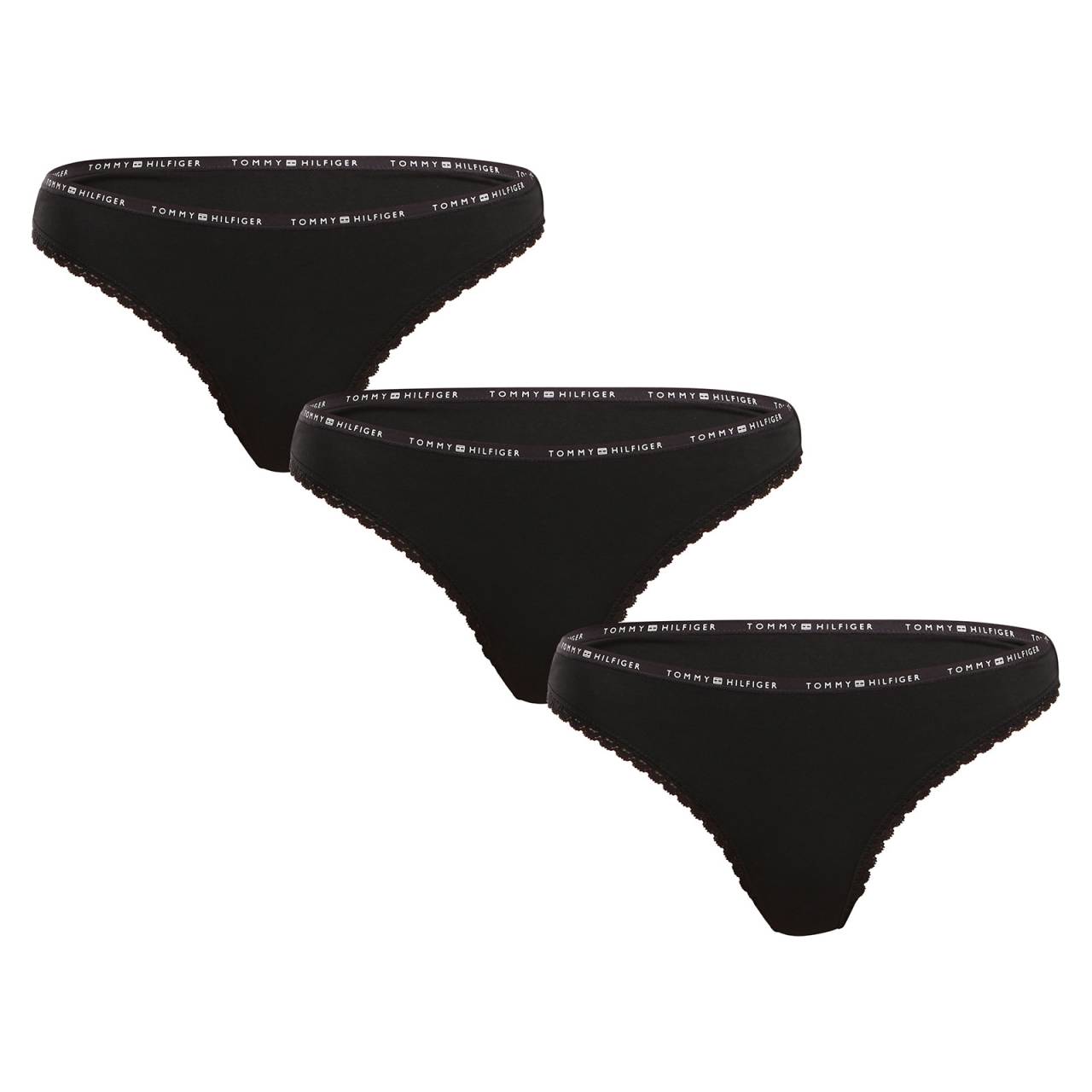 3PACK dámske tangá Tommy Hilfiger čierná (UW0UW05954 0V2) L.
Doprajte si každodennú dávku pohodlia s dámskymi tangami Tommy Hilfiger v univerzálnej farbe.
Mäkký materiál, ktorý vás nesklame
Tanga sú vyrobené z kombinácie bavlny, modalu a elastanu.
Jednoduchý dizajn s ikonickým detailom
Elegantný strih dopĺňa tkaná elastická páska s logom Tommy Hilfiger.
Prečo si zamilujete tangá Tommy Hilfiger?

Pohodlný strih: Tangá perfektne sedia a zostávajú na mieste bez nepríjemného rezania.
Štýlový vzhľad: Tkaná guma s logom značky dodáva jednoduchému dizajnu nádych luxusu.
Všestranné použitie: Skvelé na každodenné nosenie, do práce, pod tesné oblečenie a na chvíle, keď sa chcete cítiť žensky a sebavedome.

Tommy Hilfiger – globálna módna ikona
Tommy Hilfiger je jednou z najznámejších módnych značiek na svete.
Ako sa starať o svoje nové tangá Tommy Hilfiger?

Pranie: Tangá perte pri nižšej teplote (ideálne pod 30 °C) na jemný cyklus.
Sušenie: Neodporúčame sušiť v sušičke.
Žehlenie: Žehlenie nie je potrebné.

Tip: Nájdenie správneho kúska spodnej bielizne, ktorý vám perfektne sedí, je niekedy náročné.