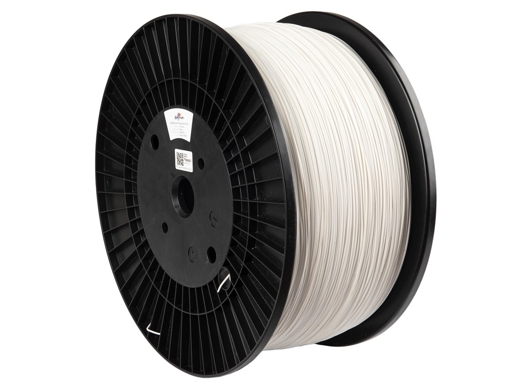 Spectrum 80680 3D filament, ASA 275, 1,75mm, 8000g, POLAR WHITE.
vynikajúca odolnosť voči vonkajším vplyvom a meniacim sa poveternostným podmienkam
dobrá tepelná odolnosť HDT - 85°C
Teplota mäknutia podľa Vicata - 94°C
odolnosť voči UV žiareniu,
dokonalá priľnavosť medzi vrstvami,
možnosť tlače na stolných tlačiarňach bez vyhrievanej komory
vysokorýchlostná tlač (až 200 mm/s)
lesklý povrch tlače,
jednoduchosť tlače porovnateľná s klasickým PLA

Aplikácie:
funkčné prototypy
náradie
výrobné nástroje
diely pre konečné použitie
zákazkové komponenty

Filament Spectrum ASA 275 sa používa v aplikáciách súvisiacich s výrobou prototypov športových zariadení, komponentov pre automobilový priemysel aj komponentov lodí a elektrických krytov prevádzkovaných vo vonkajších podmienkach.ObalNit je navinutá na úhľadnej, priehľadnej cievke.Každá cievka obsahuje informácie o druhu materiálu, priemere a odporúčanej teplote tlače.Vlákno je vákuovo balené s absorbérom vlhkosti.Celý produkt je zabalený v originálnom, polepenom obale Spectrum Filaments.