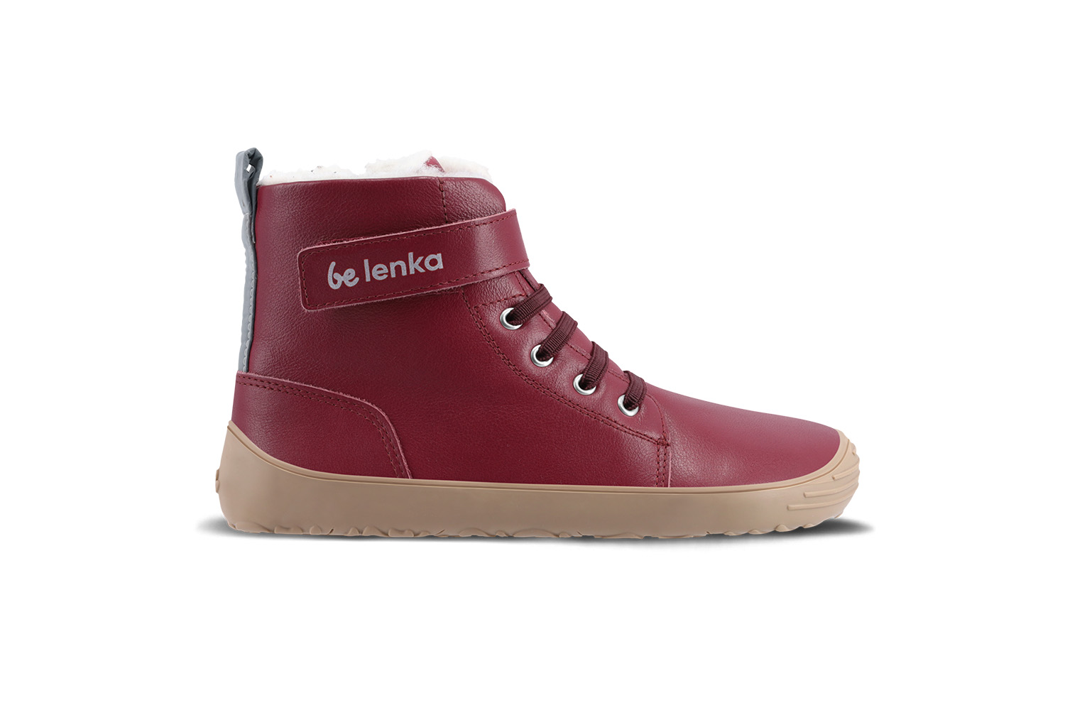 Chaussures l'hiver enfants barefoot Be Lenka Winter Kids - Dark Cherry Red.