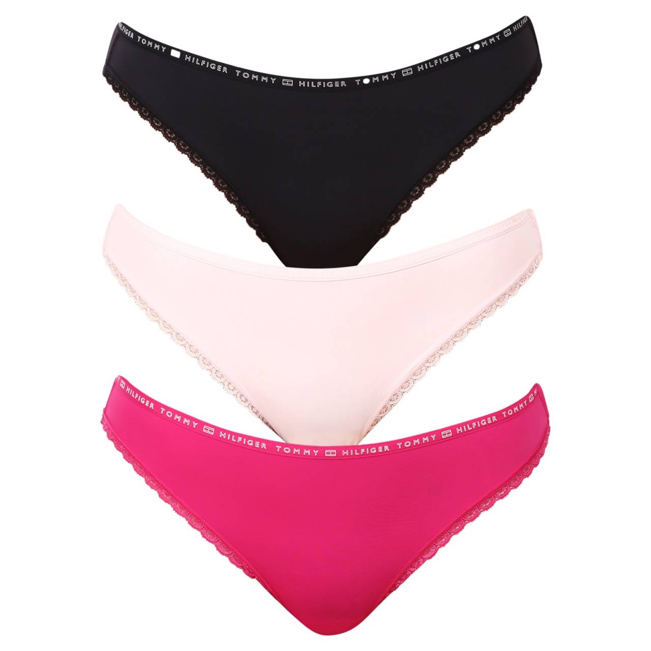 3PACK dámske nohavičky Tommy Hilfiger viacfarebná (UW0UW02825 0XF) L.
Doprajte si pohodlie v ikonickom dizajne, ktorý vám dodá sebavedomie.
Ľahký a elastický materiál pre celodenné pohodlie
Nohavičky Tommy Hilfiger sú vyrobené z vysokokvalitných umelých vlákien, ktoré vynikajú svojou jemnosťou, priedušnosťou a odolnosťou.
Moderný dizajn, ktorý vám vyhovuje
Minimalistický dizajn sa hodí do každého šatníka a zvýrazní váš jedinečný štýl.
Čo si na nohavičkách Tommy Hilfiger zamilujete

Prémiová kvalita od ikonickej značky.
Mäkký, ľahký a elastický materiál.
Štýlový dizajn pre elegantný a športový vzhľad.

Tommy Hilfiger je značka pre všetky moderné ženy
Spodná bielizeň Tommy Hilfiger predstavuje dokonalú harmóniu medzi klasickým a moderným vzhľadom.
Ako sa starať o spodnú bielizeň Tommy Hilfiger
Aby vaše obľúbené nohavičky zostali dlho v perfektnom stave, odporúčame dodržiavať tieto pokyny na starostlivosť.

Pranie: Per na maximálnu teplotu 30 °C.
Sušenie: Nohavičky nie sú vhodné do sušičky.
Žehlenie: Žehlenie je povolené, ale len na nízku teplotu.

Tip: Vaša obľúbená spodná bielizeň si zaslúži šetrné zaobchádzanie.