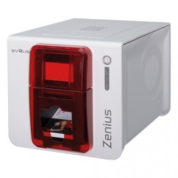 Evolis Zenius Expert ZN1H00HSRS, single sided, 12 dots/mm (300 dpi), USB, Ethernet, contactless, red.