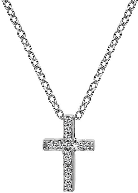 Hot Diamonds Strieborný náhrdelník s krížikom Micro Bliss DP696 (retiazka, prívesok).