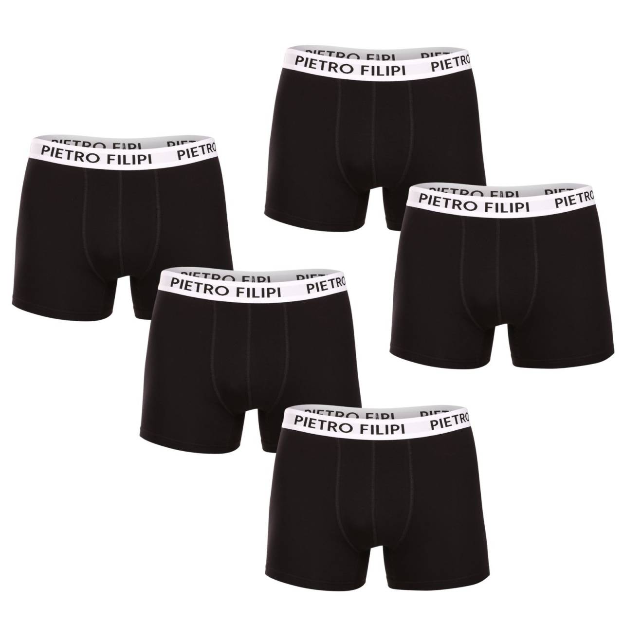 5PACK pánske boxerky Pietro Filipi čierné (5BCL003) XXL, trenky.
Boxerky Pietro Filipi pre maximálne pohodlie
Tieto boxerky sú vyrobené zo super hebkého materiálu, takže sa v nich budeš cítiť pohodlne celý deň.
Spodná bielizeň Pietro Filipi pre všetkých štýlových mužov
Značka Pietro Filipi má na slovenskom trhu dlhú tradíciu.