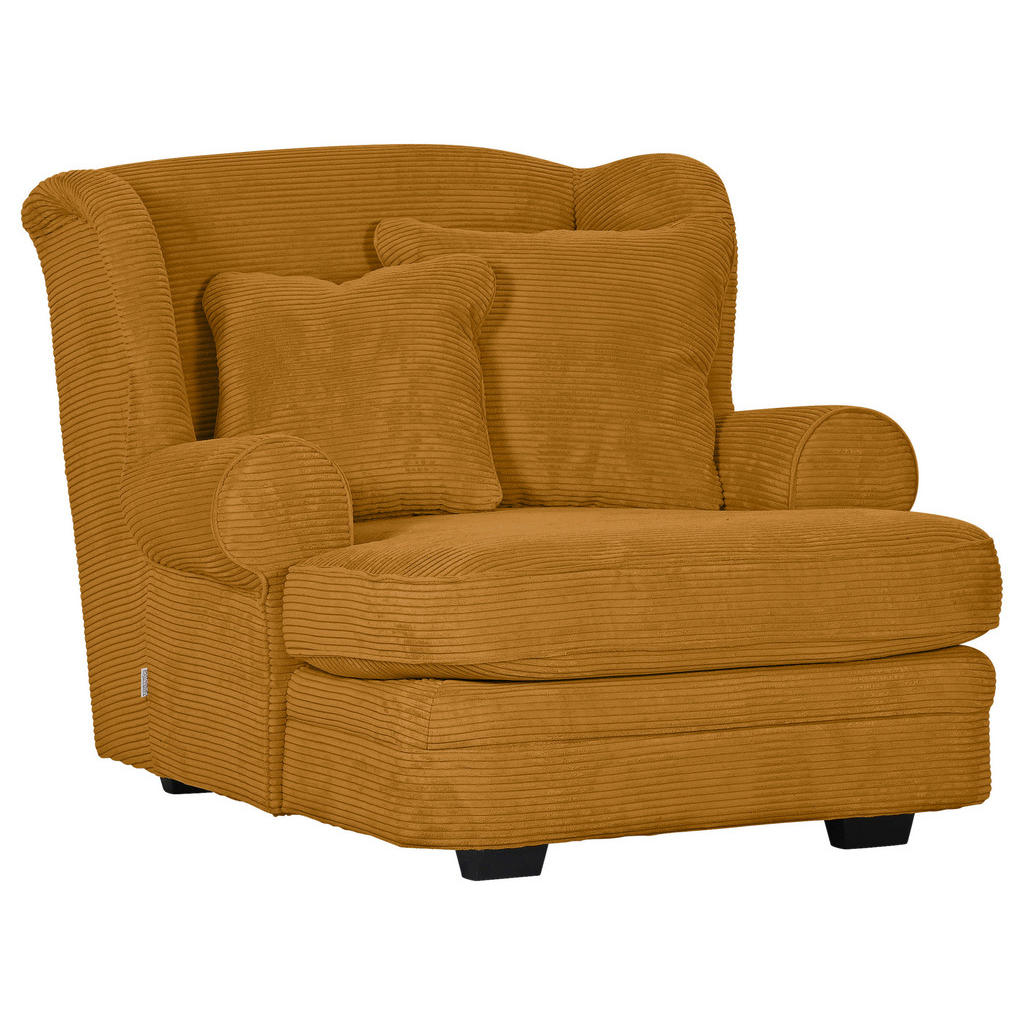 Ambia Home XXL KRESLO, textil, tmavožltá.