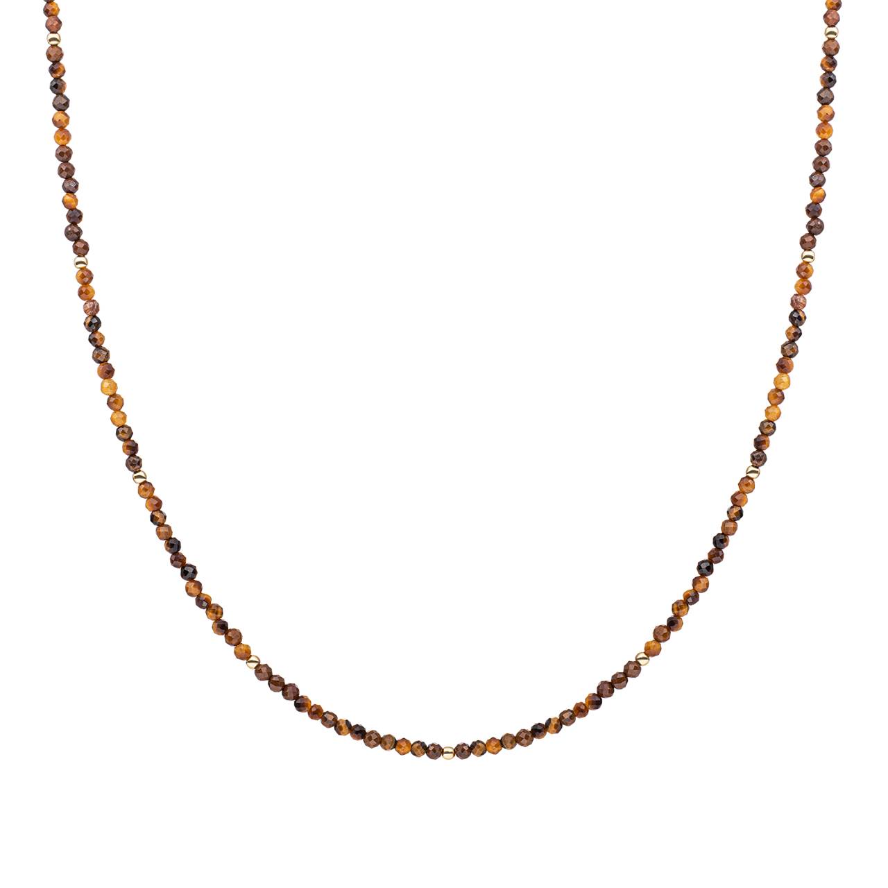 Sparkling Jewels Korálkový náhrdelník s tigriím okom NLK04G-G09.