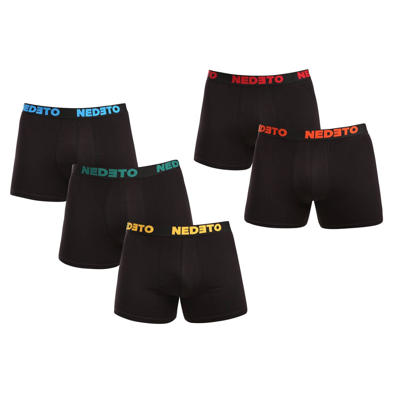 5PACK pánske boxerky Nedeto čierne (5NB003) M, trenky.
Doprajte si maximálny komfort a štýl s pánskymi boxerkami Nedeto v klasických farbách.
Kvalitný a odolný materiál pre moderného muža
Boxerky sú vyrobené z vysoko kvalitnej zmesi bavlny a elastanu.
Boxerky Nedeto mají moderní design a pohodlný střih
Boxerky Nedeto jsou navrženy v minimalistickém designu s vytkávanou gumou s výrazným logem Nedeto, která dodává spodnímu prádlu moderní vzhled.
Prečo si boxerky Nedeto zamiluješ

Bavlnený materiál: Jemný, mäkký a priedušný materiál, ktorý zaručí celodenné pohodlie a komfort.


Klasický strih a štýlové detaily: Jednoduchý a moderný dizajn v univerzálnej farbe pre každodenný štýl a pohodlie.


Skvelý pomer ceny a kvality: Za nízku cenu získate hneď päť kusov kvalitného spodného prádla.

Česká značka Nedeto ponúka kvalitné prádlo za super cenu
Spodné prádlo Nedeto nielen predávame, ale stojíme aj za jeho výrobou.
Ako sa starať o boxerky Nedeto?
Aby ti tvoje obľúbené spodné prádlo vydržalo dlho v perfektnom stave, venuj pozornosť aj jeho údržbe.

Pranie: Odporúčame prať boxerky na maximálnu teplotu 30 °C.


Sušenie: Nesušte v sušičke.


Žehlenie: Boxery je možné žehliť, nastav žehličku na nižšiu teplotu vhodnú pre bavlnu.

Tip: Staňte sa odborníkom na údržbu spodnej bielizne vďaka radám v našom článku a doprajte svojim obľúbeným kúskom starostlivosť, ktorú si zaslúžia.