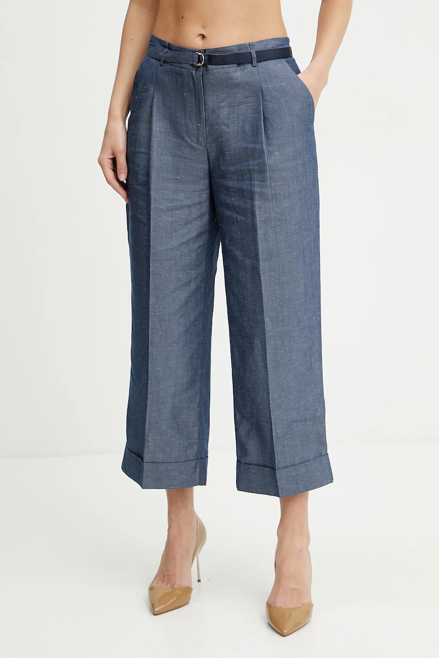 Nohavice Liu Jo široké, vysoký pás, WA5132.T4818.