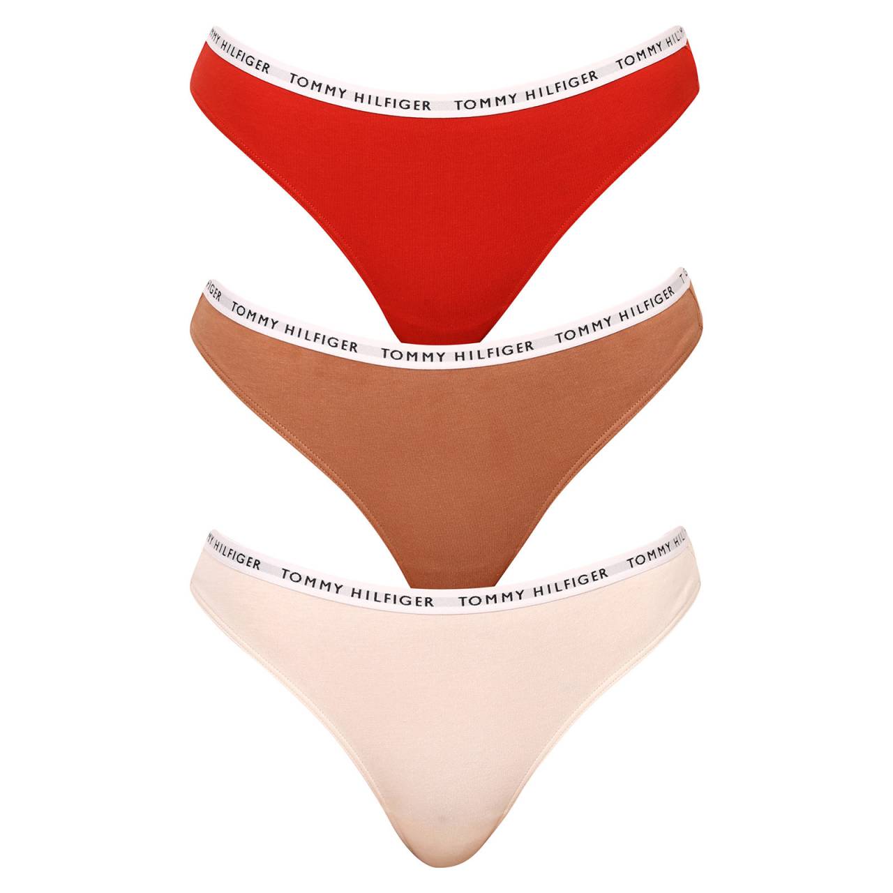 3PACK dámske tangá Tommy Hilfiger viacfarebná (UW0UW02829 0R2) L.
Hľadáte tangá, ktoré dokonale padnú väčším veľkostiam a ponúkajú štýl aj pohodlie?
Mäkká bavlna, ktorá sa prispôsobí vašim potrebám
Tanga sú vyrobené z kvalitnej bavlny s prímesou elastanu.
Nadčasový štýl, ktorý si zamilujete
Klasické farby v kombinácii s jemnou tkanou gumou, na ktorej je logo Tommy Hilfiger, dodávajú tangám športový nádych a zároveň pôsobia elegantne a žensky.
Prečo si zamilujete tangá Tommy Hilfiger

Pohodlný strih, ktorý sa prispôsobí väčším veľkostiam.
Kvalitný a priedušný bavlnený materiál.
Štýlový a zároveň praktický dizajn s elastickou gumou s ikonickým logom.

Tommy Hilfiger je značka pre všetky moderné ženy
Spodná bielizeň Tommy Hilfiger predstavuje dokonalú harmóniu medzi klasickým a moderným vzhľadom.
Ako sa starať o tangá Tommy Hilfiger
Aby vaše obľúbené tangá vydržali ako nové, odporúčame dodržiavať tieto pokyny.

Pranie: Per na 30 °C.


Sušenie: Môžeš sušiť v sušičke – zvoľ program s nízkou teplotou, ktorý chráni vlákna a elasticitu.
Žehlenie: Nežehliť – materiál je hladký a ľahko sa udržuje bez potreby žehlenia.

Tip: Staňte sa expertom na údržbu spodnej bielizne vďaka radám v našom článku a doprajte svojim obľúbeným kúskom starostlivosť, ktorú si zaslúžia.