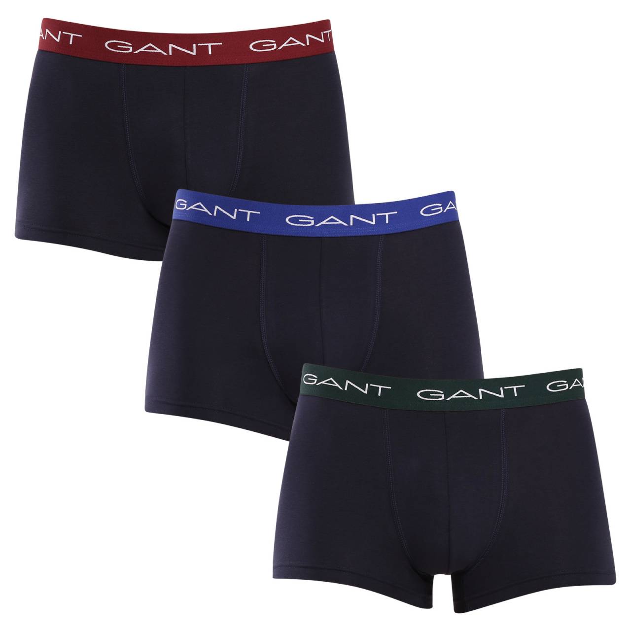3PACK pánske boxerky Gant modré (902333003-604) XXL, trenky.
Stavte na pohodlie a nadčasový vzhľad s pánskymi boxerkami GANT v nadčasovej farebnej kombinácii.
Prvotriedny materiál pre každodenné pohodlie
Boxerky sú vyrobené z kvalitnej zmesi bavlny a elastanu.
Moderný dizajn do práce aj na večerné rande
Jednoduchý dizajn dopĺňa vytkávaná guma v páse s logom GANT, ktorý je mäkký a netlačí.
Prečo by ste určite mali vyskúšať boxerky GANT

Kvalitný materiál a pohodlný strih:Mäkká bavlna s elastanom zaručuje pohodlie a skvelý strih.
Štýlový minimalistický dizajn: Klasické farebné prevedenie a vyšívané elastické logo pôsobia elegantne a moderne.
Univerzálnosť: Ideálne na každodenné nosenie, do práce, na šport aj na voľný čas.

Spodná bielizeň GANT pre štýlových mužov
Od roku 1949 je značka GANT synonymom precízneho remeselného spracovania a kvalitných materiálov.
Ako sa starať o pánske boxerky GANT
Aby vám spodná bielizeň dlho vydržala v skvelom stave, odporúčame dodržiavať tieto tipy.

Perte: Per ich pri maximálnej teplote 40 °C.
Sušenie: Boxerky môžeš sušiť v sušičke - odporúčame nastaviť šetrný program na nižšiu teplotu.
Žehlenie: Ak je to potrebné, môžeš ich žehliť na nízku teplotu, ideálne naruby.

Tip: Nájsť ten správny kus spodnej bielizne, ktorý vám dokonale padne, môže byť náročné.