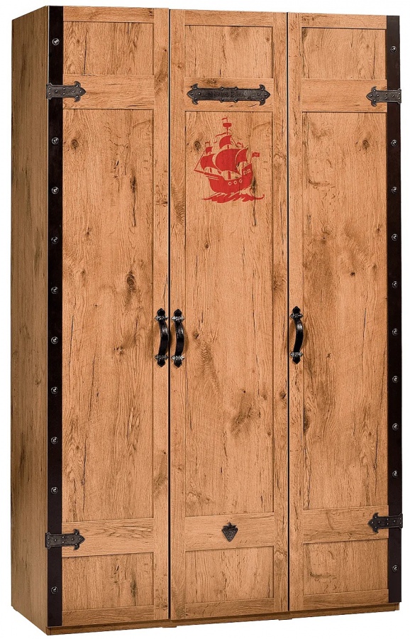 Trojdverová šatníková skriňa jack - dub lancelot.

 

Skriňa je po stránke dizajnovej je starostlivo prepracovaná do najmenších detailov.

 

Šatníková skriňa Jack disponuje skvelým vnútorným usporiadaním.

 

Šatníková skriňa Jack je inšpirovaná pirátskou tematikou, rovnako ako ostatný nábytok z tejto kolekcie.

 

Šatníková skriňa Jack je vyrobená z kvalitného lamina a posilnená MDF.

 

Kolekcia Jack je vyrobená v zaujímavom dubovom dekore lancelot v kombinácii s originálnymi potlačami pirátskej tematiky.

 

Všetok nábytok patriaci do kolekcie Jack nájdete nižšie v súvisiacich produktoch.
